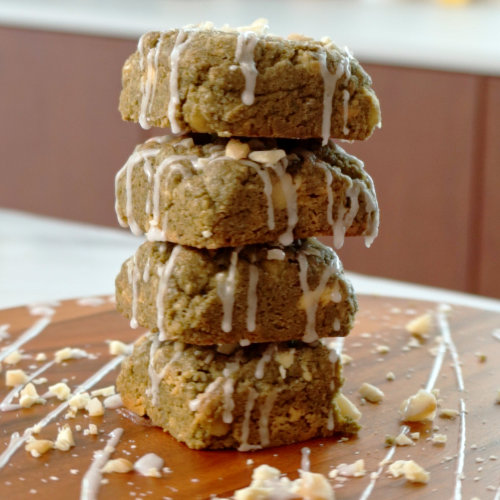 Matcha Macadamia Witte Chocolade Cookie