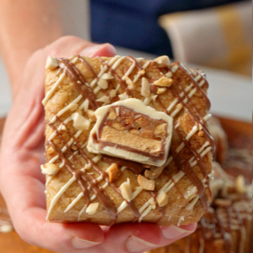White Snickers Caramel Cookie
